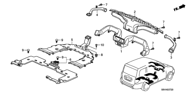 2008 Honda Pilot Duct Diagram