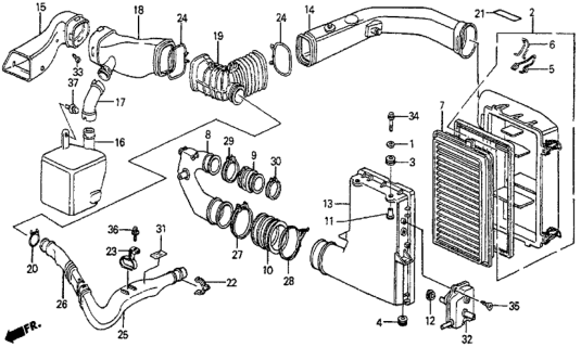 1985 Honda Prelude Air Cleaner Diagram