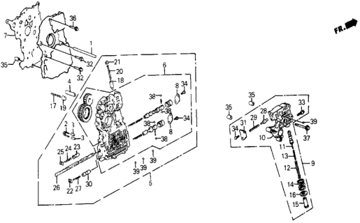 1985 Honda Civic Pipe, Low Clutch Diagram for 22741-PF0-000