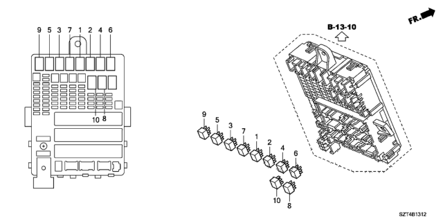 2011 Honda CR-Z Control Unit (Cabin) Diagram 2