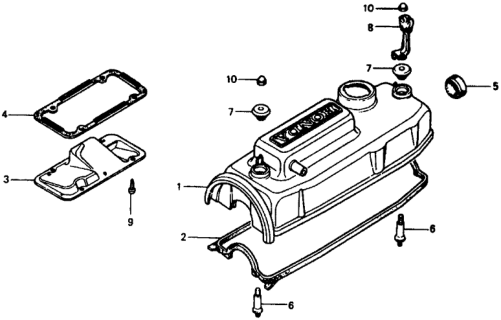 1979 Honda Civic Bracket, Cable Diagram for 91401-634-670