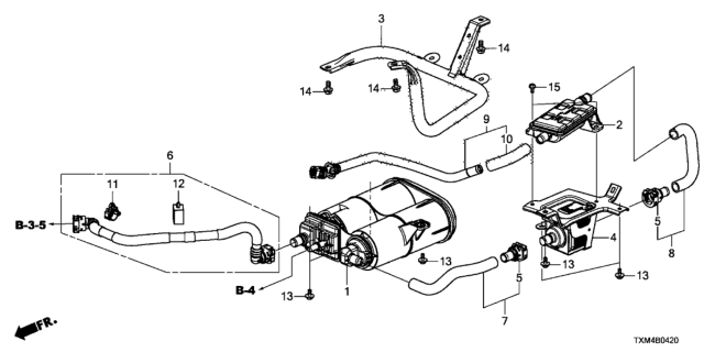 2020 Honda Insight CLAMP Diagram for 91596-TXM-A01