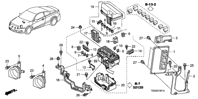 2008 Honda Accord Ecu Diagram for 37820-R71-L64