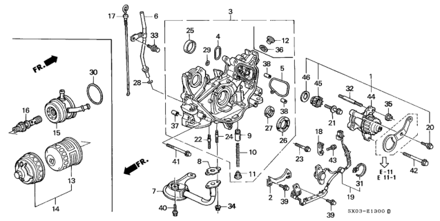 1998 Honda Odyssey Oil Pump - Strainer Diagram