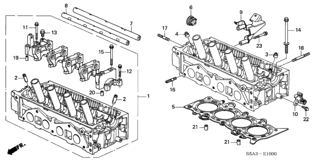 2004 Honda Civic Cylinder Head (SOHC) Diagram