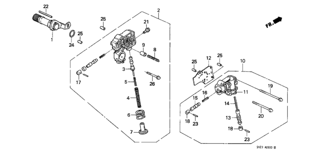 1989 Honda CRX AT Regulator - Lock-Up Valve Diagram