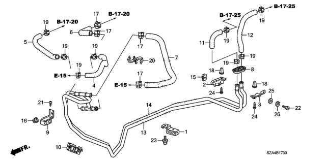 2014 Honda Pilot Water Pipe - Water Hose Diagram