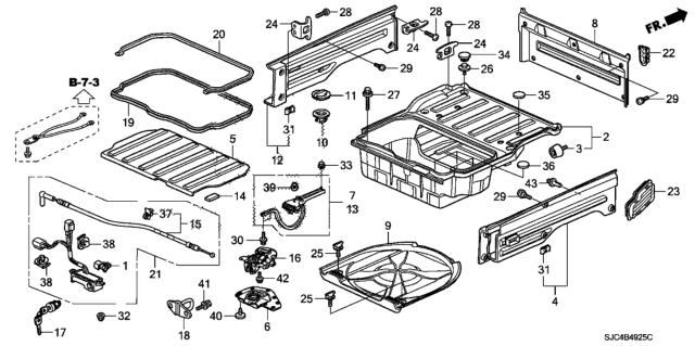 2006 Honda Ridgeline Bed Floor - Cargo Diagram