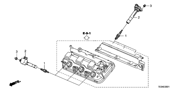 2009 Honda Accord Plug Hole Coil (V6) Diagram