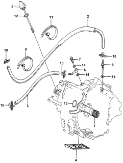 1982 Honda Accord HMT Oil Cooler Hose - Strainer Diagram