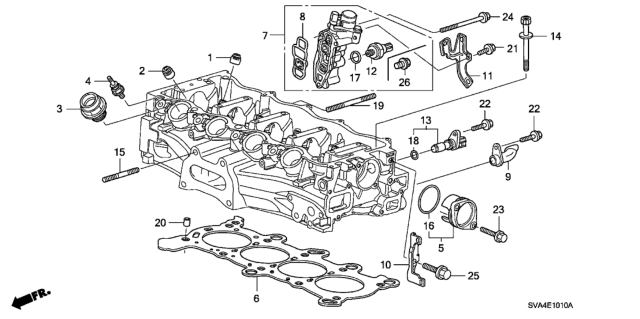 2006 Honda Civic Stay C, Engine Harness Diagram for 32743-RNA-A00