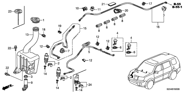 2015 Honda Pilot Windshield Washer Diagram