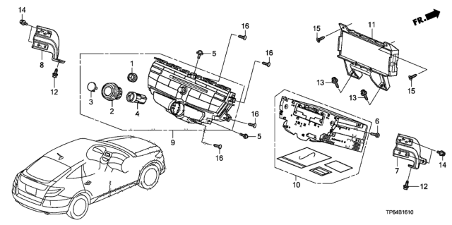 2013 Honda Crosstour Tuner Diagram for 39100-TY4-A31ZARM