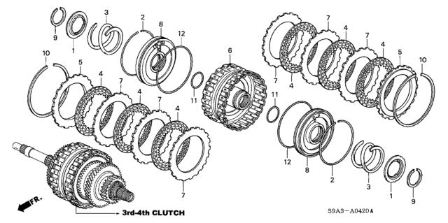 2004 Honda CR-V AT Clutch (3rd-4th) Diagram