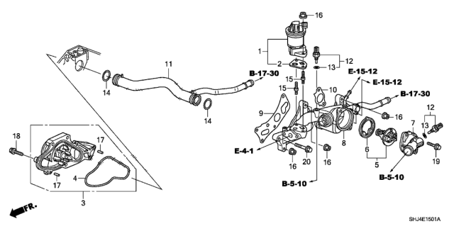 2010 Honda Odyssey Pipe, Connecting Diagram for 19505-RGW-A00