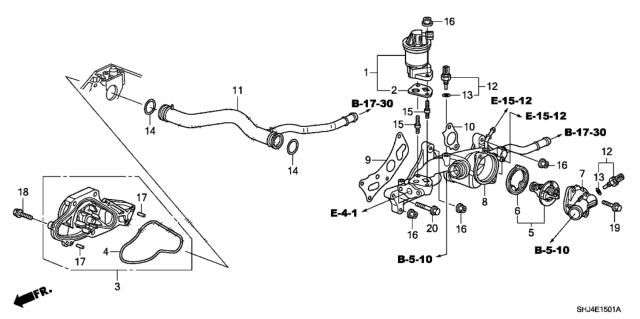 2010 Honda Odyssey Water Pump Diagram