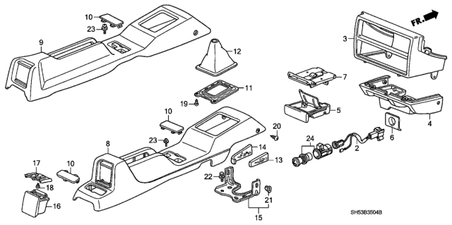 1991 Honda Civic Cord Assy. Diagram for 39628-SH3-306