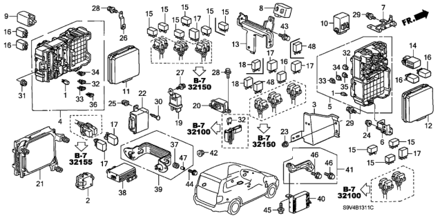 2006 Honda Pilot Control Unit (Cabin) Diagram