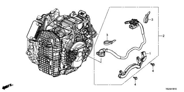 2020 Honda Ridgeline AT Sub Wire Harness (9AT) Diagram