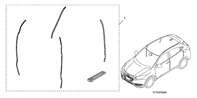 2021 Honda HR-V 5 Door EX (2WD) KA CVT Door Edge Guard Diagram