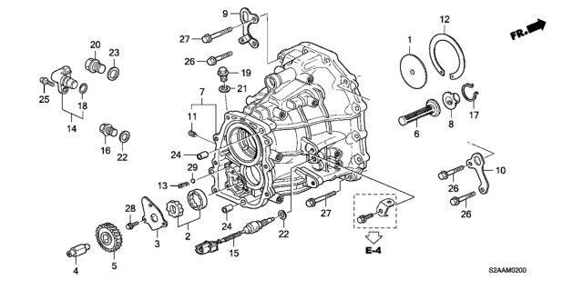 2009 Honda S2000 MT Transmission Case Diagram