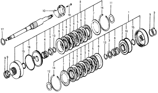 1977 Honda Accord 3 Door STD KA HMT AT Clutch Diagram