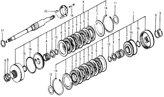 1978 Honda Accord AT Clutch Diagram