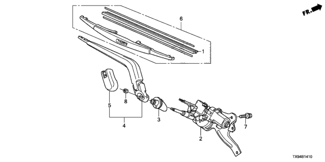 2013 Honda Fit EV 5 Door STD KL 1AT Rear Wiper Diagram