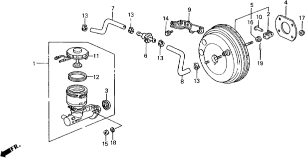 1990 Honda Accord Master Cylinder Diagram