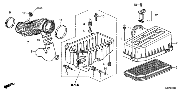 2014 Honda Ridgeline Air Cleaner Diagram