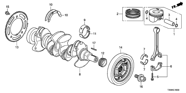 2021 Honda Insight Damper Complete Diagram for 13810-5WJ-A02