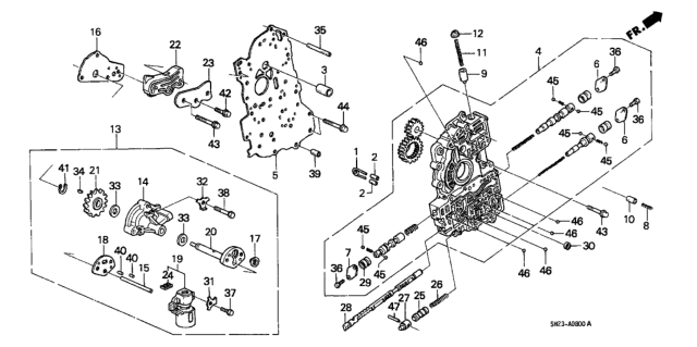 1990 Honda CRX Roller (3X19.8) Diagram for 96220-30198