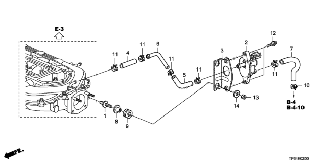 2012 Honda Crosstour Tubing (V6) Diagram