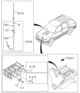 1999 Honda Passport Condenser, Radio Diagram for 8-97174-553-1