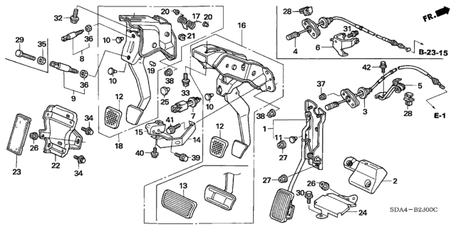 2003 Honda Accord Pedal Diagram