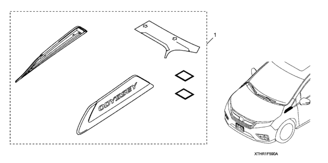 2021 Honda Odyssey Front Fender Emblem Diagram