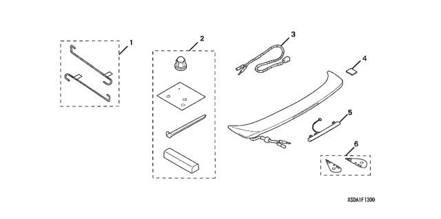 2004 Honda Accord Set, Base Gasket Diagram for 08F13-SDA-100R3