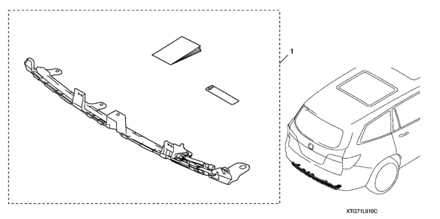2021 Honda Pilot 5 Door BLACK (AWD) KA 9AT Handsfree Power Tailgate Sensor Hitch Adapter Diagram