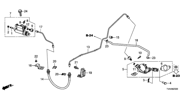 2018 Honda Accord Pipe, Clutch (A) Diagram for 46960-TVA-A01
