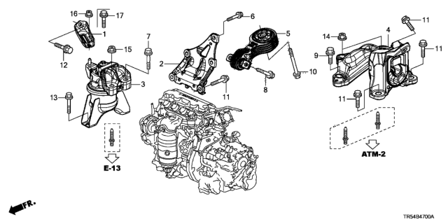 2013 Honda Civic Engine Mounts Diagram