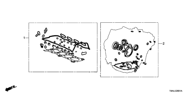 2020 Honda Civic Gasket Kit, Cylinder Head Diagram for 06110-5BA-A01