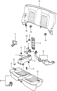 1982 Honda Prelude Seat Belt Assy., RR. *R62L* (Takata) (URBAN RED) Diagram for 786A1-689-Z02ZA