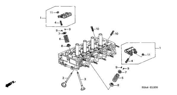 2004 Honda S2000 Valve - Rocker Arm Diagram