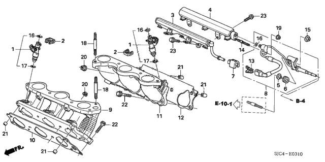 2008 Honda Ridgeline Fuel Injector Diagram