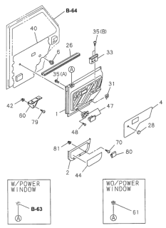 1997 Honda Passport Sheet, RR. Waterproof Door Diagram for 8-97141-962-0