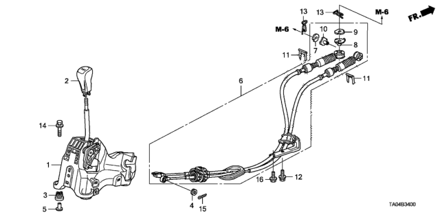 2011 Honda Accord Shift Lever Diagram