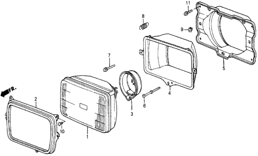 1985 Honda Civic Headlight Diagram