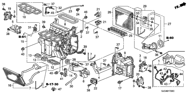 2006 Honda Ridgeline Heater Unit Diagram