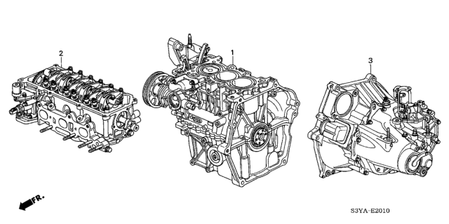 2006 Honda Insight Transmission Assembly (Cvt) Diagram for 20031-PHT-A04