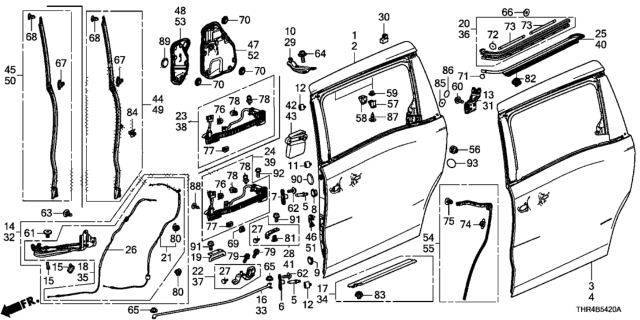 2019 Honda Odyssey Slide Door Panels Diagram